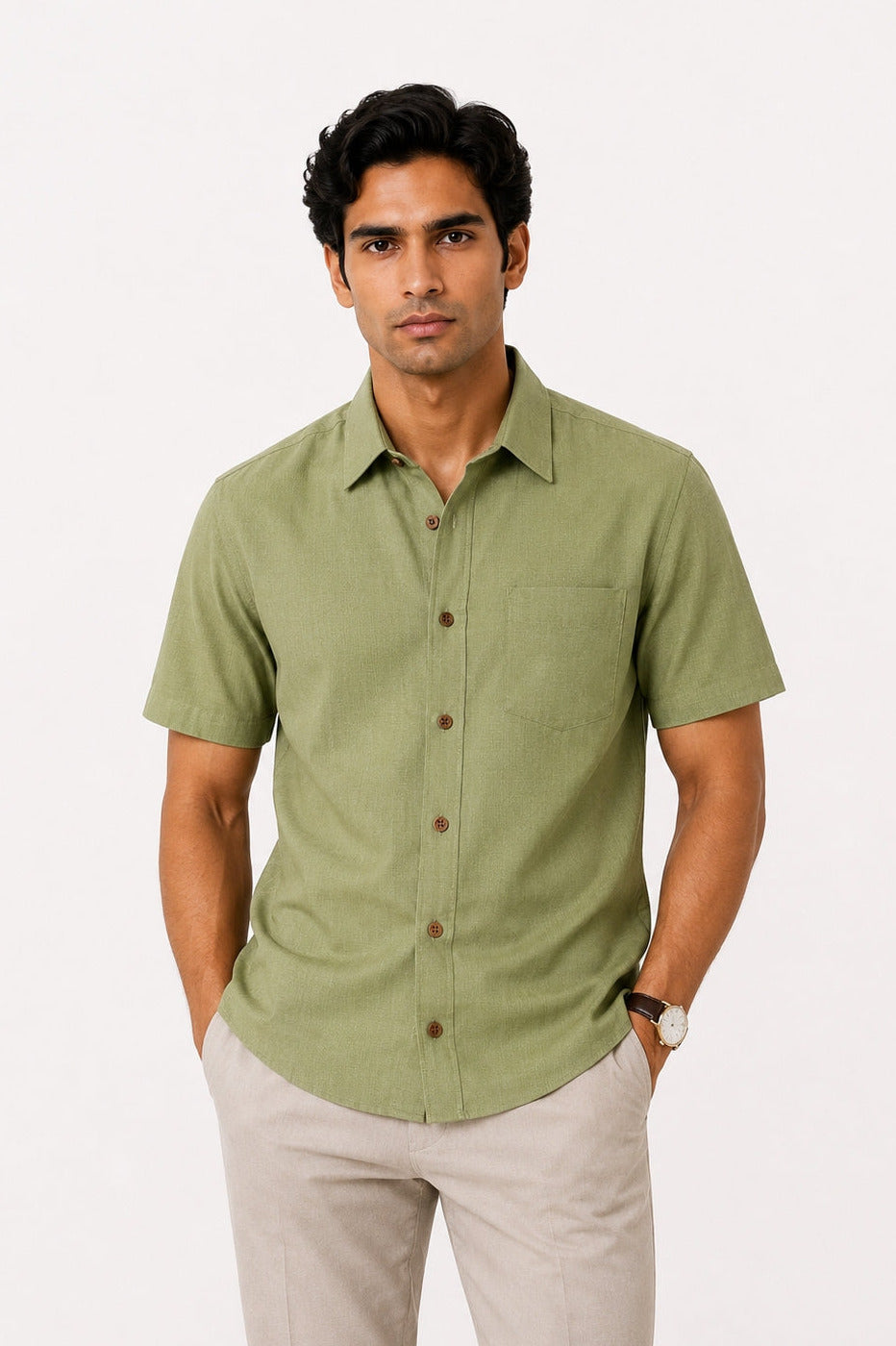 Timeless Comfort Shirt - Sage Olive