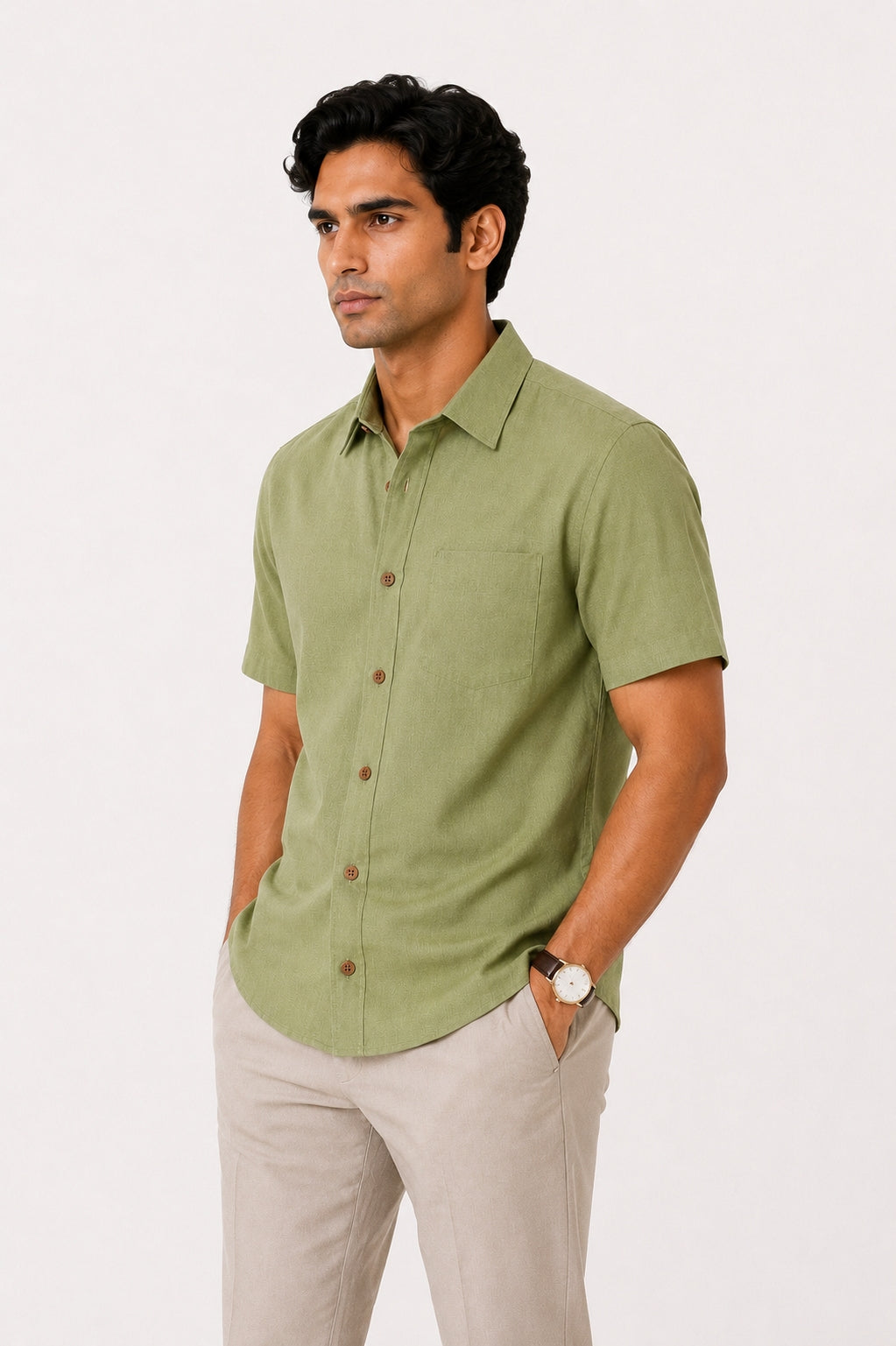 Timeless Comfort Shirt - Sage Olive