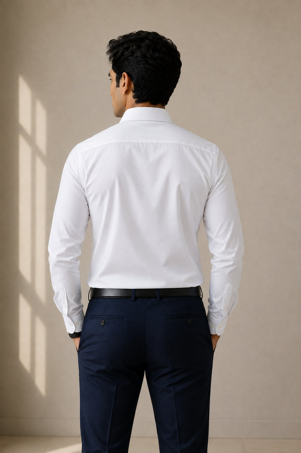 White Dobby Cotton Formal Shirt