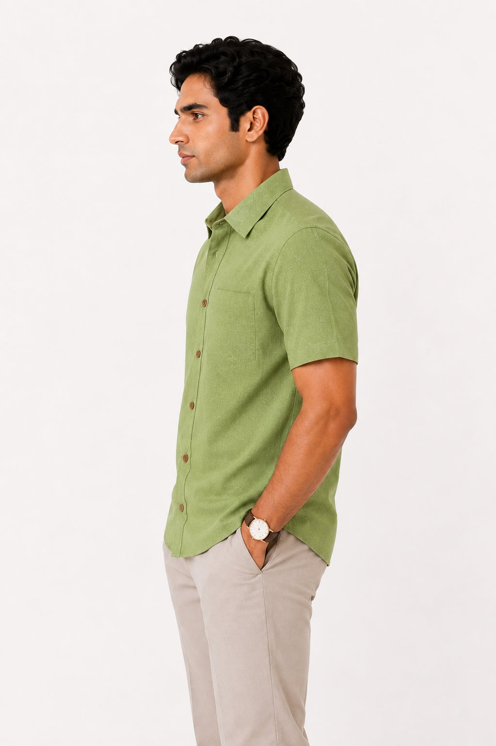 Pack of 2 Premium Shirts - Sage Green and Navy Blue